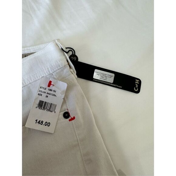 NWT Citizens of Humanity Dani Cropped Straight Leg Size 29 With a Rolled Cuff - Picture 3 of 10